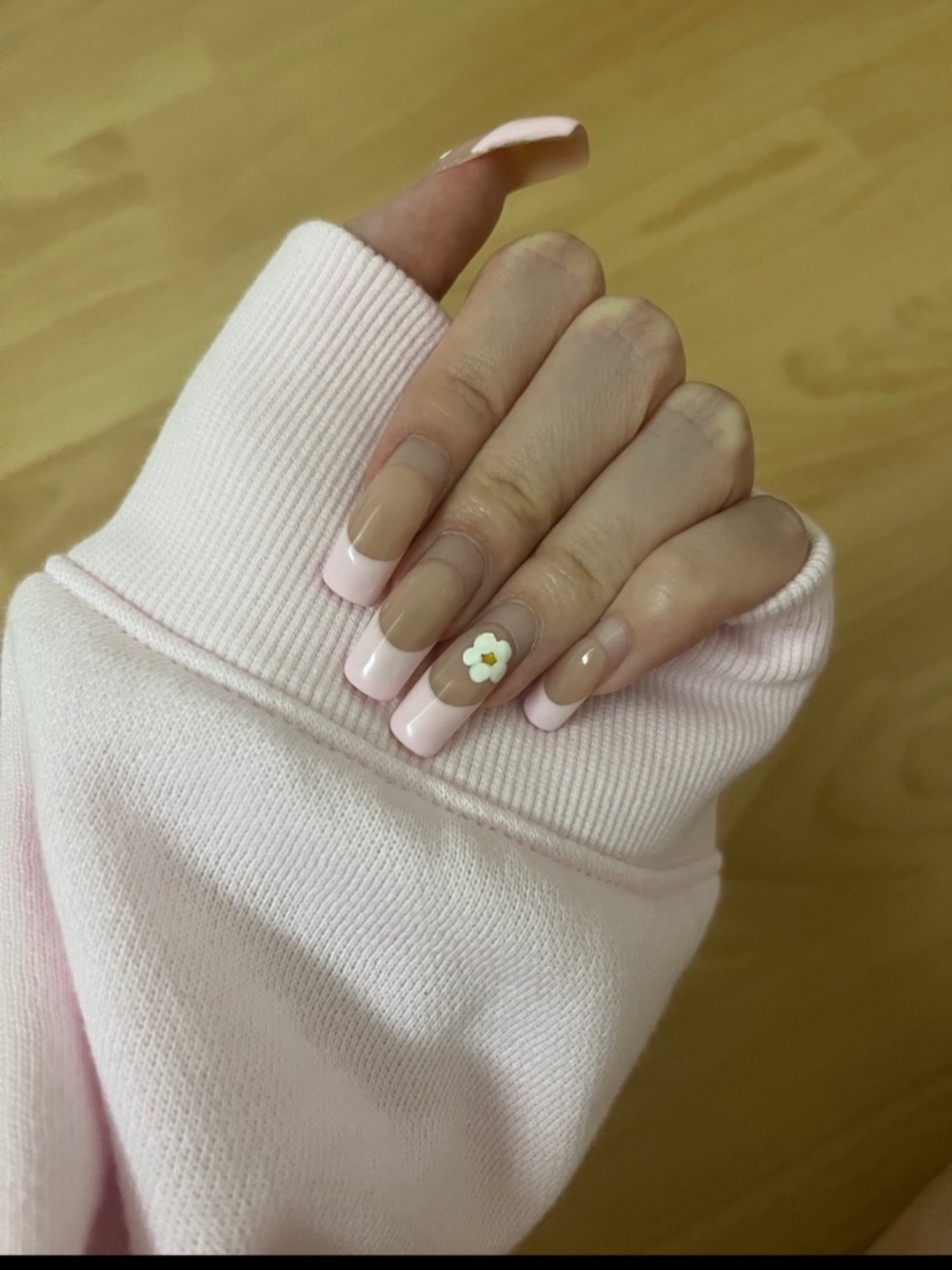 Victoria’s Secret PINK baby pink off the shoulder crewneck